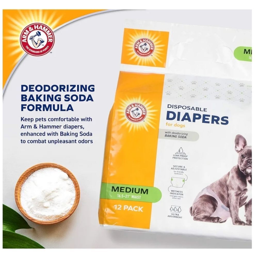 Arm & Hammer Disposable Dog Diapers - Medium